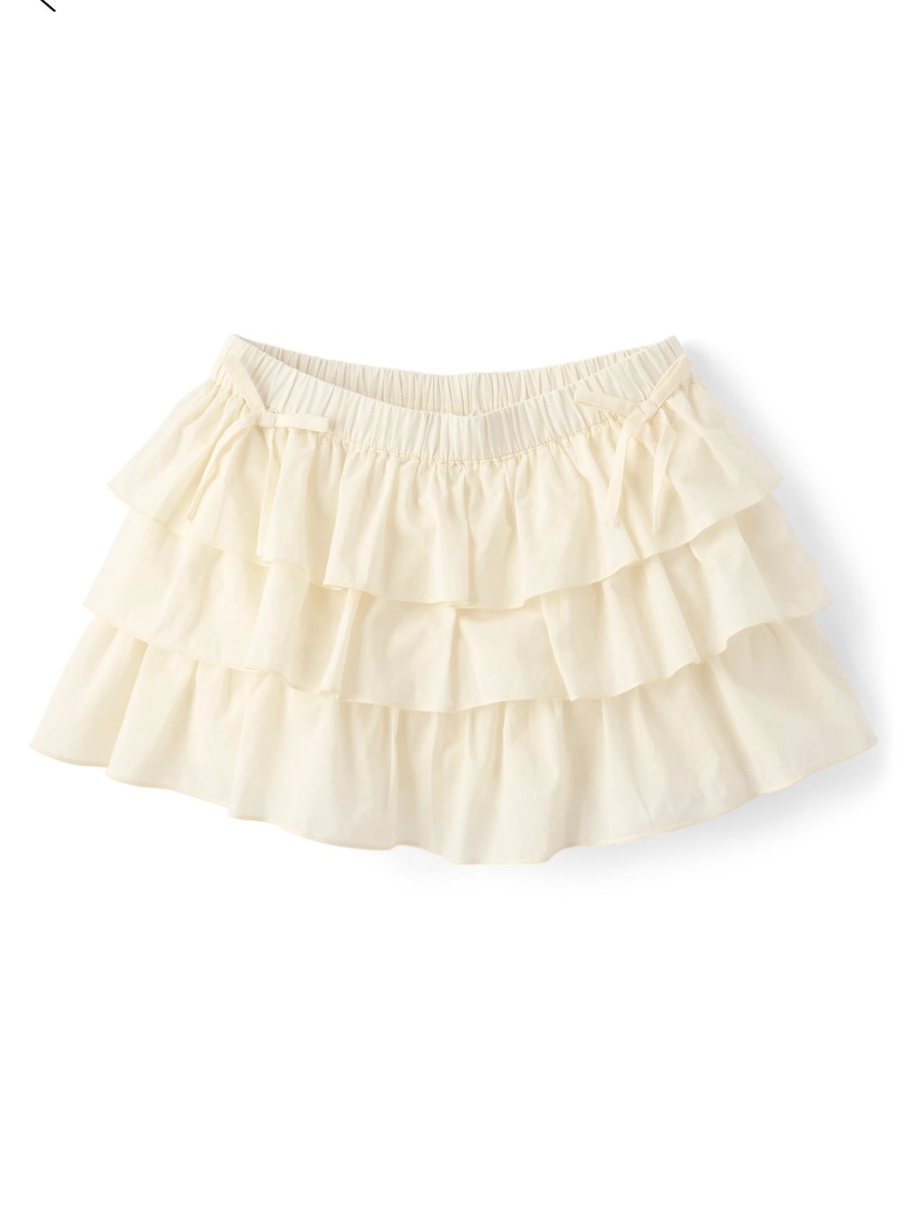 Sugar & Jade Girls Cream Tiered Ruffle Skort Shorts Size 10 New